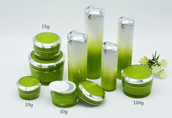 Das kosmetische Verpacken stellt Lotionsflasche 15ml 30ml 50ml 60ml 120ml und Körperpflegeacrylglas ein
