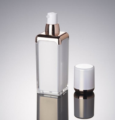 Luxury plastic cosmetic square jar and bottle 15ml 30ml 50ml