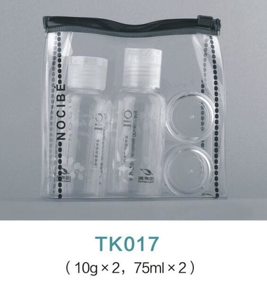Refillable Travel Toiletries Bottles ,Portable Travel Cosmetic Set, 75ml 10ml  Leak Proof Travel Bottle Set