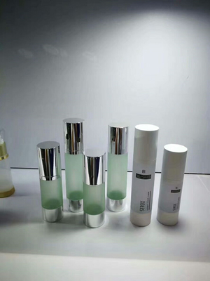 Silvery Electroplate Cosmetic Airless Bottle 15ML 30ML 50ML 80ML