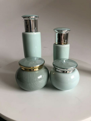 Luxury empty cosmetic packaging ceramics Bottles and Jars  for skin care
