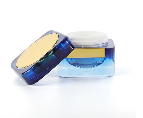 Manufacturer luxury colored eye face cream plastic square empty cosmetic jar acrylic making 15g 30g 50g