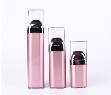 China Supplier cosmetics bottles Cosmetic packaging  square skincare airless pump bottle