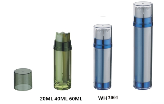 Klassiker-Doppelkammer-Plastikflaschendoppelfasspumpflasche 2x10ml 2x20ml 2x30ml zwei Farb