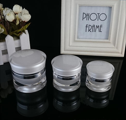 Doppel-wandiges kosmetisches Verpacken der Flasche und des Glases des Luxuscremetiegels der hohen Qualität Acrylplastikeingestellt für skincare