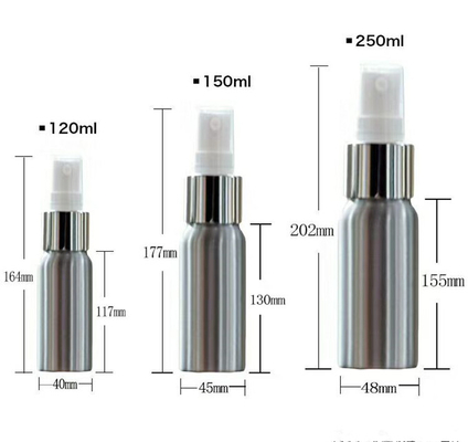 hochwertige kosmetische Aluminiumsprühflasche 120ML 150ML 250ML