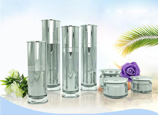 Goldsplitter Hautpflege-Serum-Creme Flasche und Glas Set 30ml 50ml 30g 50g Acrylflaschen für Kosmetik