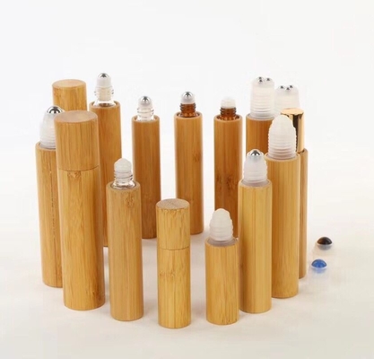 Neue Produkte, die organische Bambuskosmetik-verpackende Bambusrolle des Logo-100% auf Flaschen-leerem Glasrohr für Parfüm gravieren