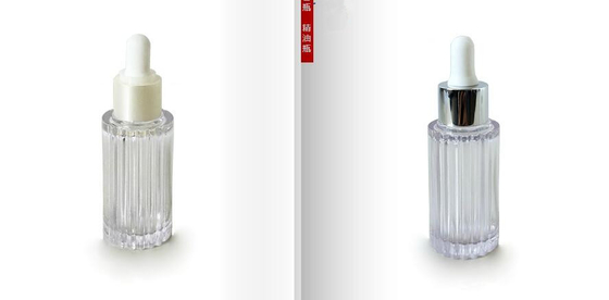 Kundenspezifische kosmetische transparente bereifte Plastik-PastellTropfflaschen HAUSTIER des ätherischen Öls 50ml