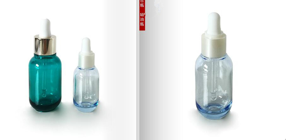 Bernsteinfarbige kosmetische bereifte Tropfflasche des ätherischen Öls des Serums 30ml